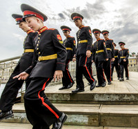 Des cadets de l'école militaire Souvorov, Saint-Petersbourg