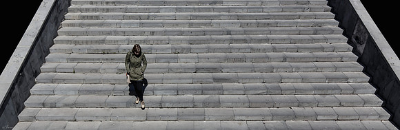 Descente d'escalier